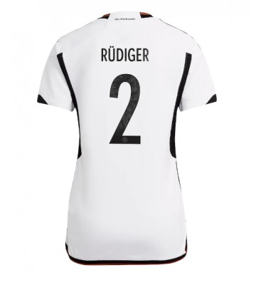 Tyskland Antonio Rudiger #2 Hjemmedrakt Kvinner VM 2022 Kortermet